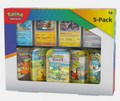 Pokemon TCG Scarlet & Violet Paldea Friends 5 Mini Tins Set + 4 Promo Cards Box